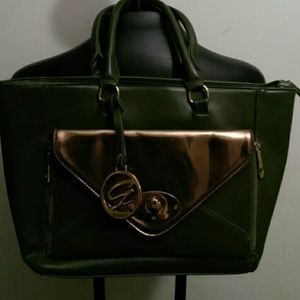 Galian olive and copper bag